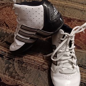 2014 Adidas (CLI 037001) Boy's Size 13K Shoes Preowned White/Black/Gray